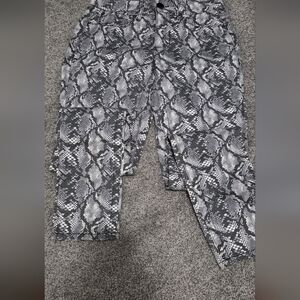 Seven7 Monochrome Snake Print Straight Leg Pants